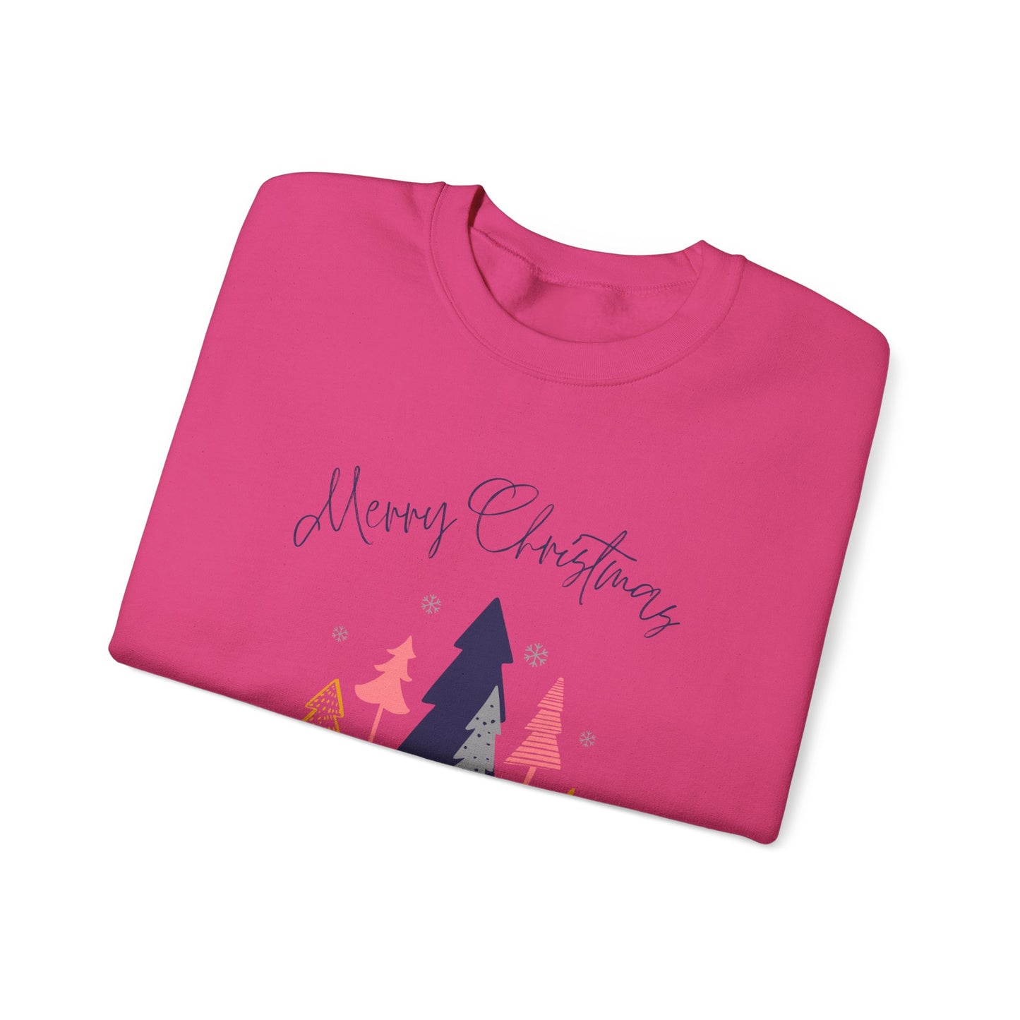 Merry Christmas Graphic Design Unisex Heavy Blend™ Crewneck Sweatshirt, Ugly Christmas sweater