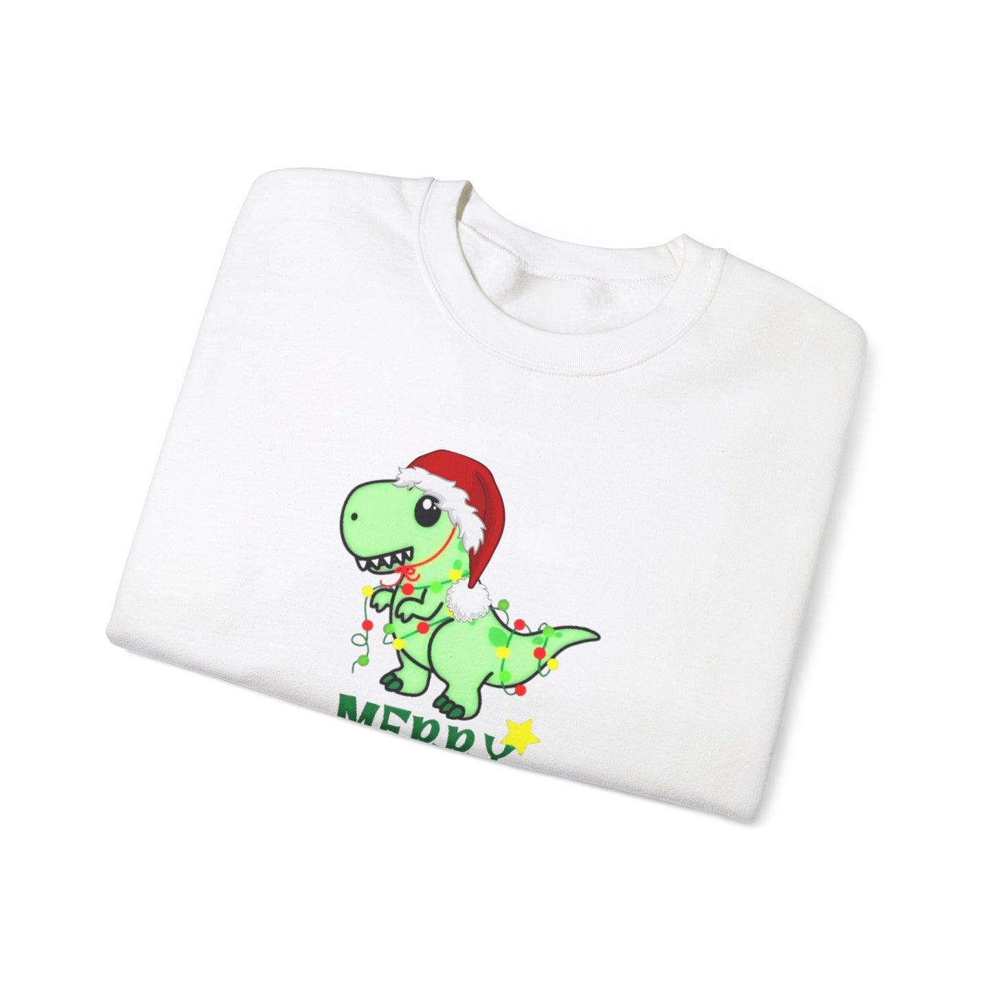 Dinosaur Christmas Unisex Heavy Blend™ Crewneck Sweatshirt, Christmas Sweater