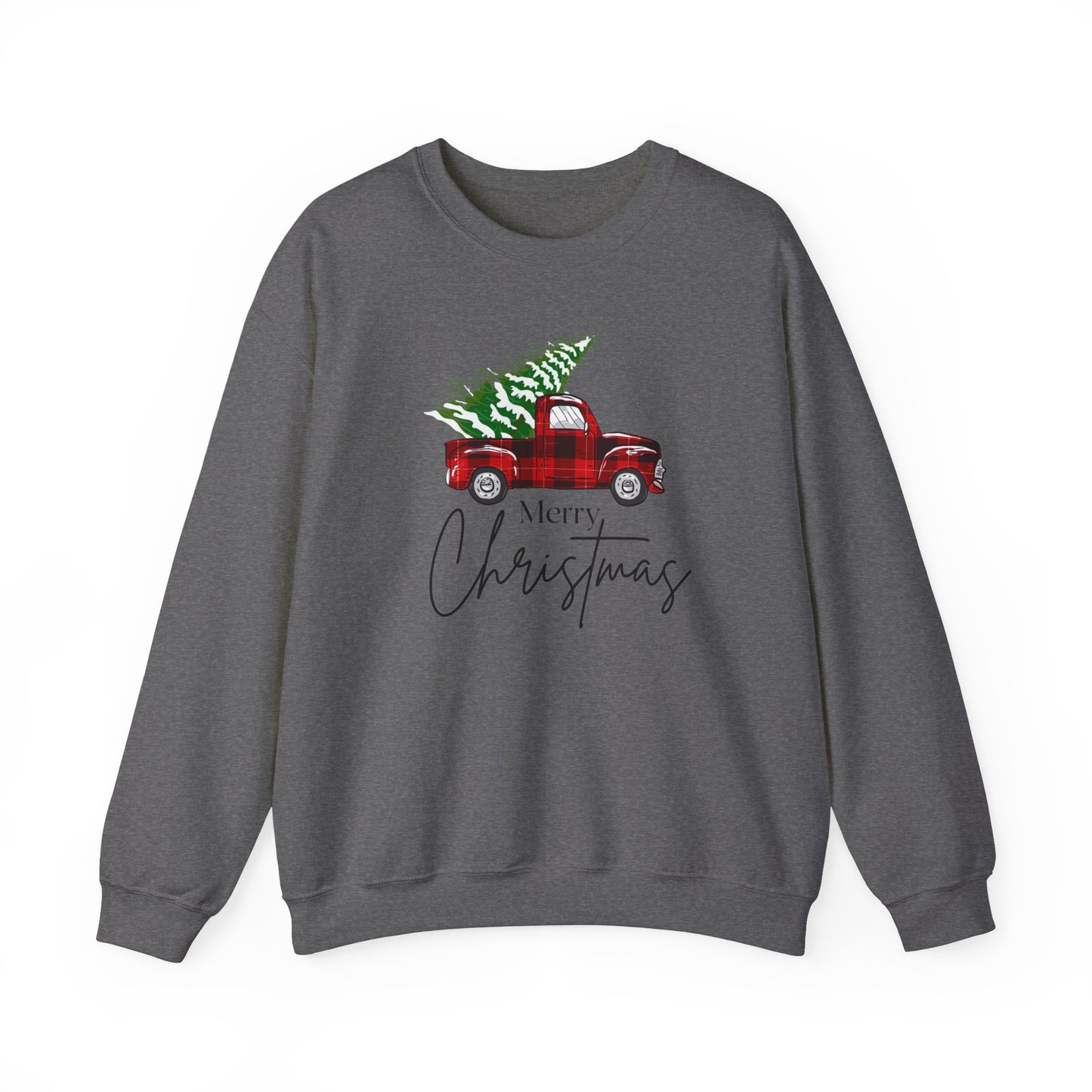 Merry Christmas Truck Unisex Heavy Blend™ Crewneck Sweatshirt