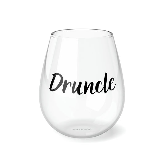 Druncle Stemless Wine Glass, 11.75oz | Uncle Gift