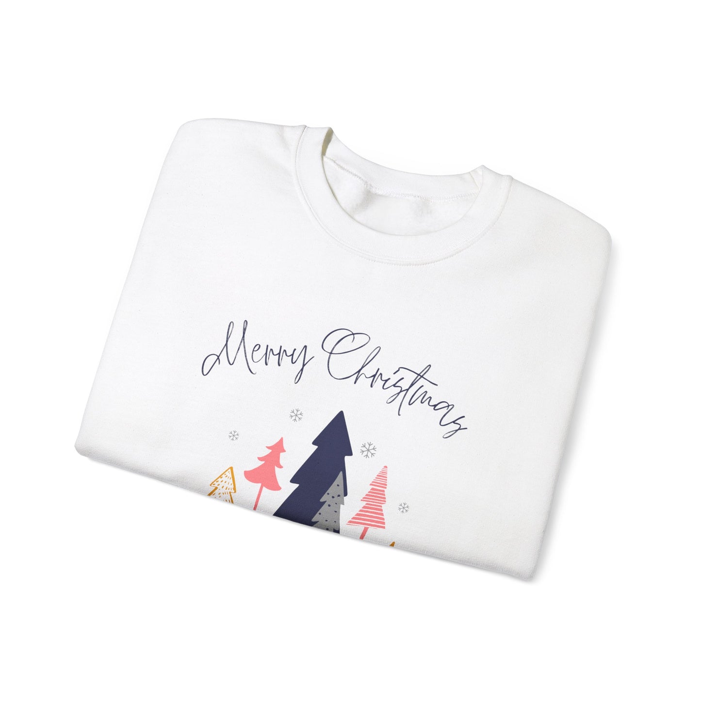 Merry Christmas Graphic Design Unisex Heavy Blend™ Crewneck Sweatshirt, Ugly Christmas sweater