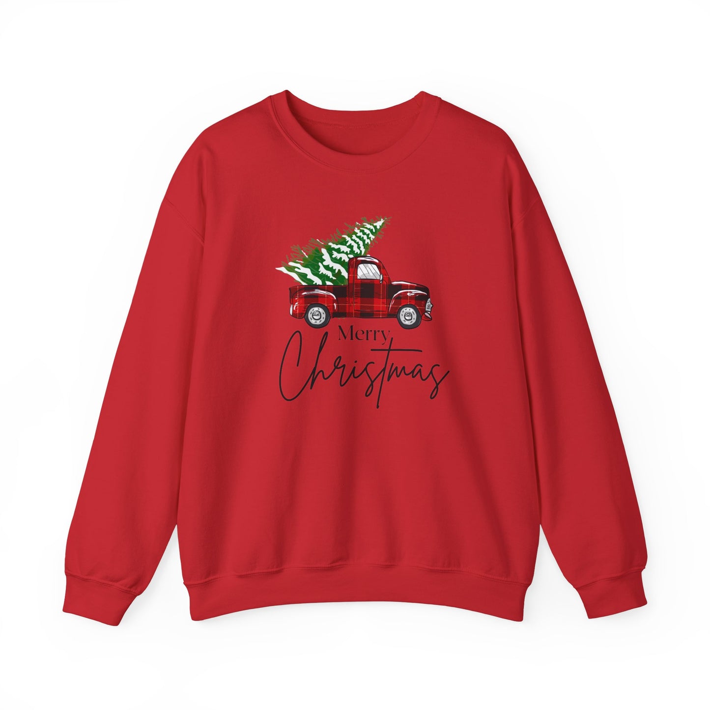 Merry Christmas Truck Unisex Heavy Blend™ Crewneck Sweatshirt