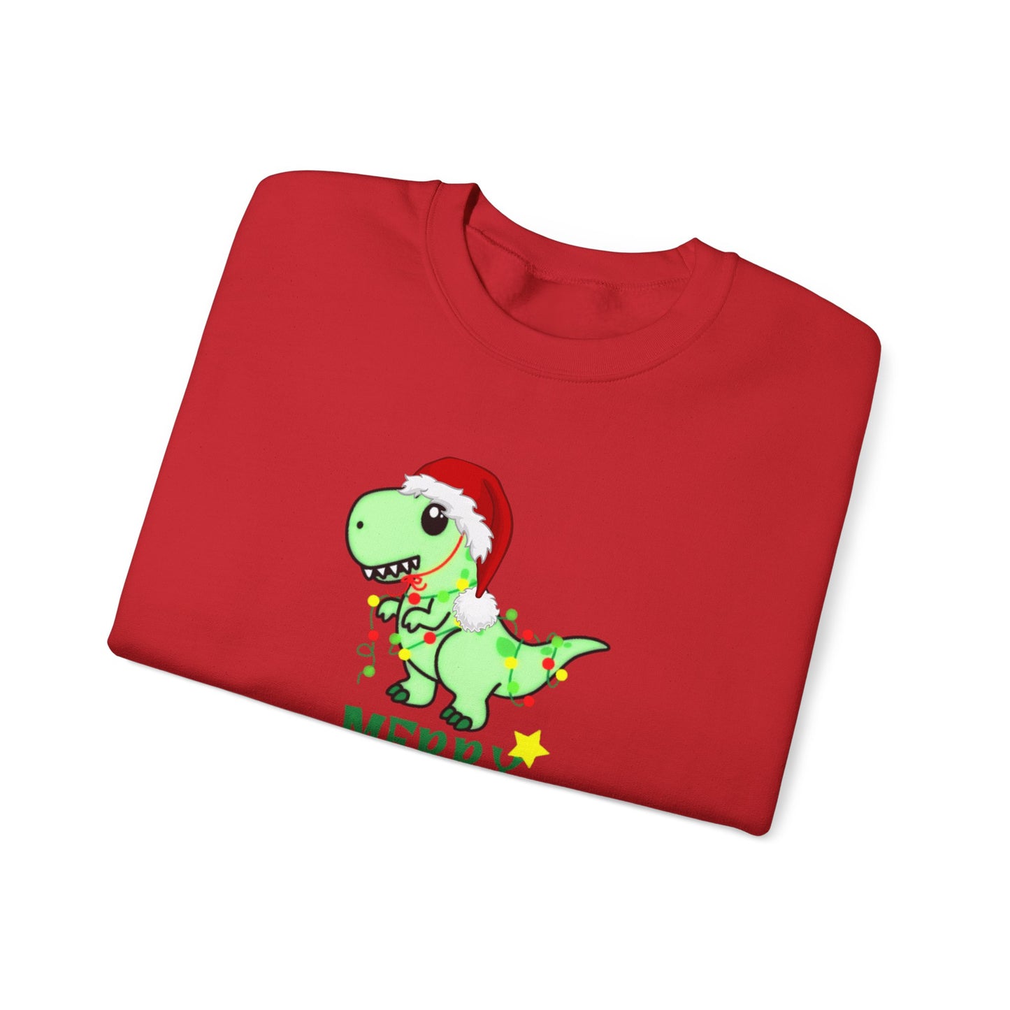 Dinosaur Christmas Unisex Heavy Blend™ Crewneck Sweatshirt, Christmas Sweater