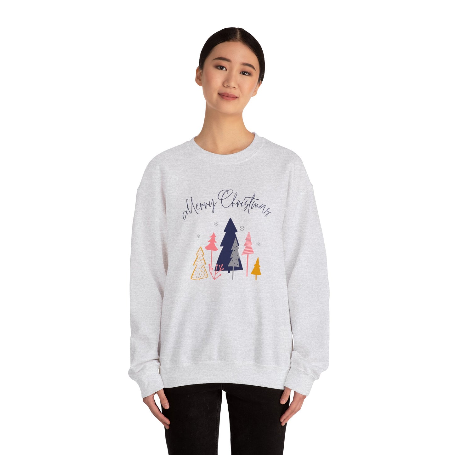 Merry Christmas Graphic Design Unisex Heavy Blend™ Crewneck Sweatshirt, Ugly Christmas sweater