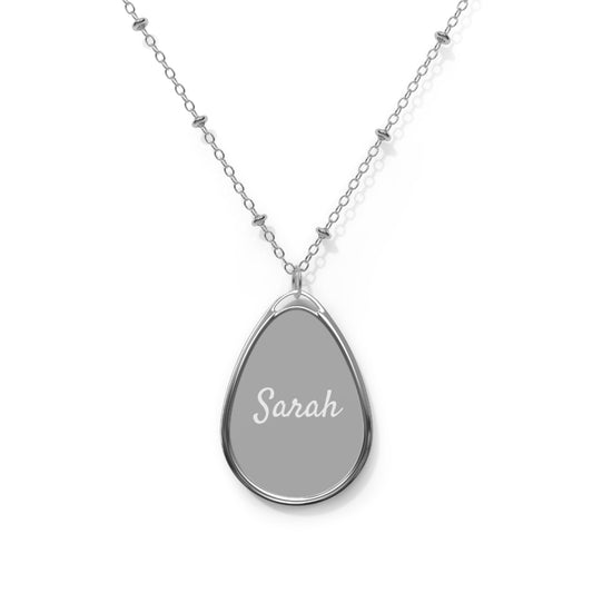 Personalized Oval Necklace, Gift for Her, Christmas Gift