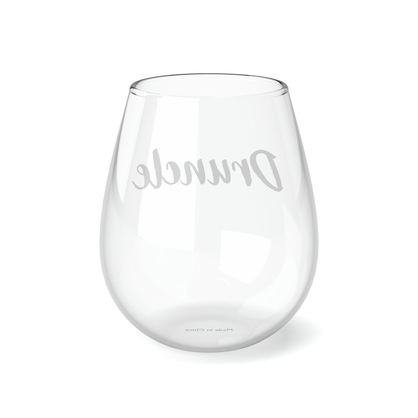 Druncle Stemless Wine Glass, 11.75oz | Uncle Gift