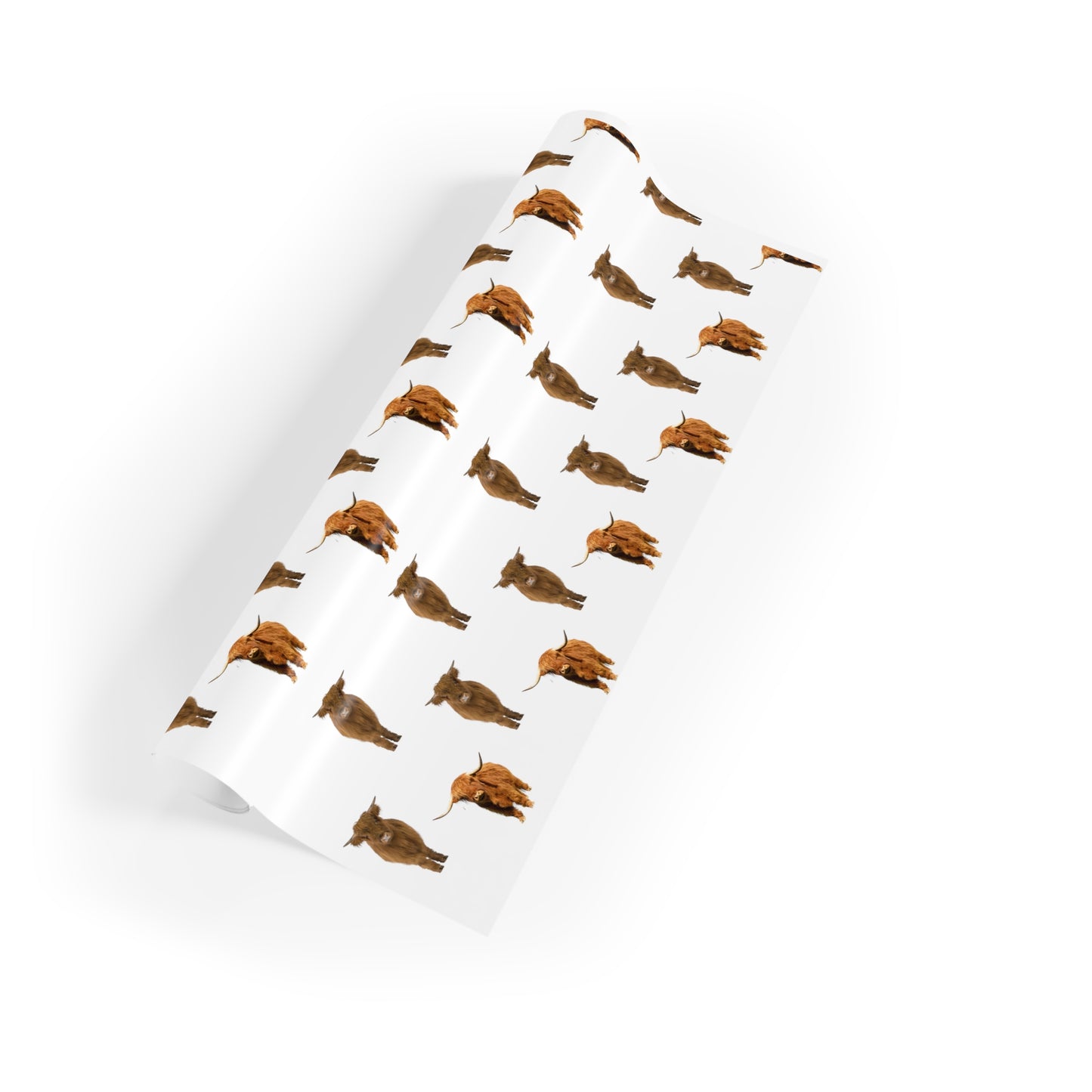 Highland Cow Gift Wrapping Paper Rolls, 1pc