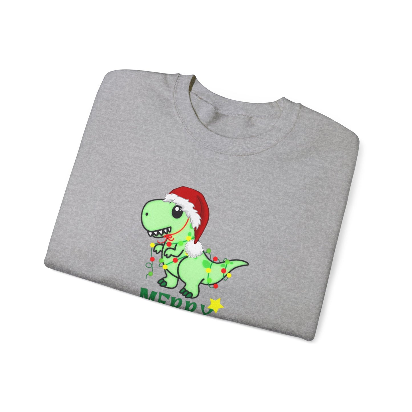 Dinosaur Christmas Unisex Heavy Blend™ Crewneck Sweatshirt, Christmas Sweater