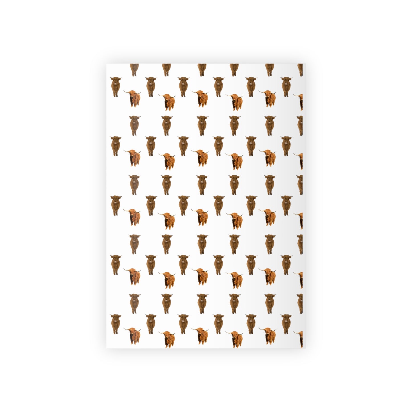 Highland Cow Gift Wrapping Paper Rolls, 1pc