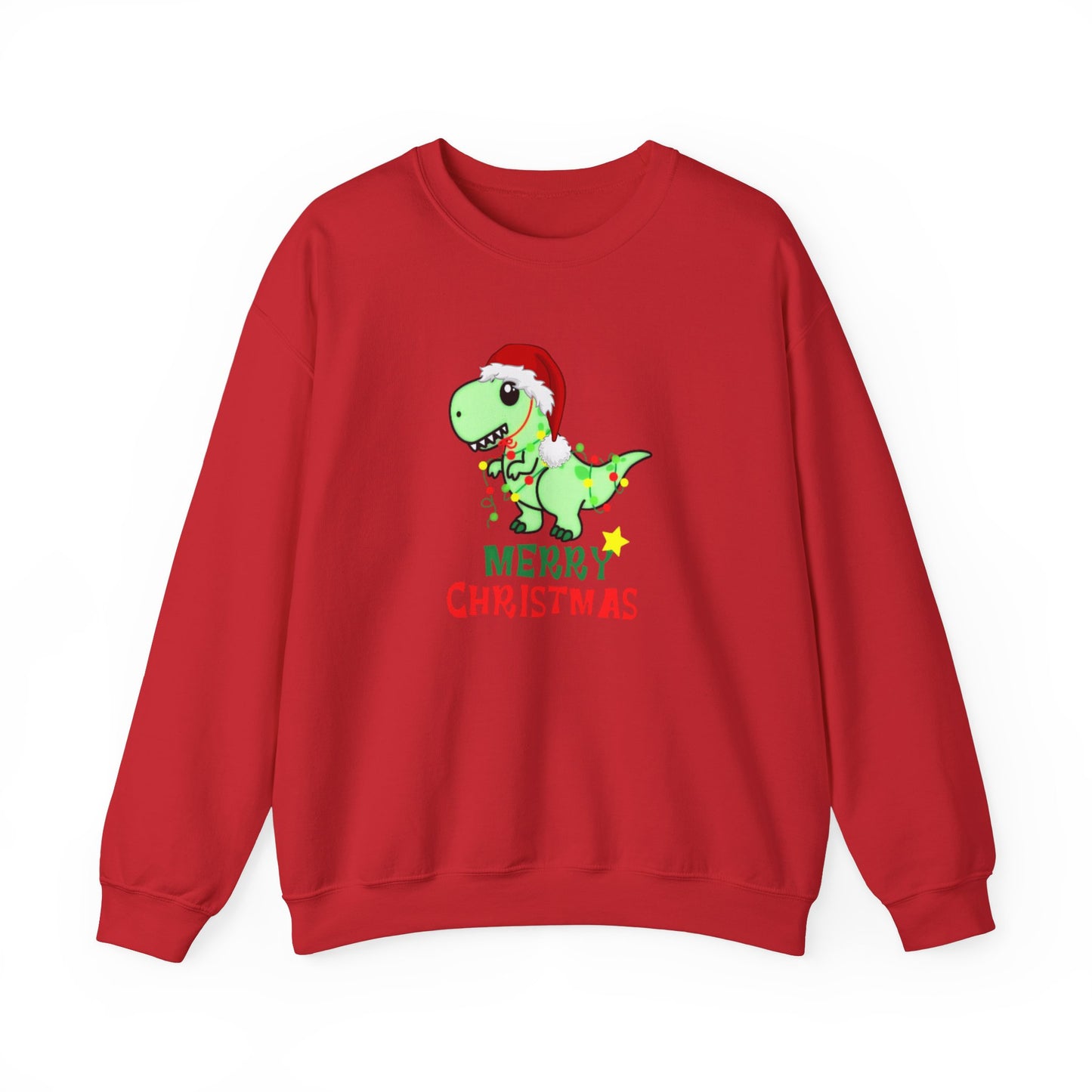 Dinosaur Christmas Unisex Heavy Blend™ Crewneck Sweatshirt, Christmas Sweater