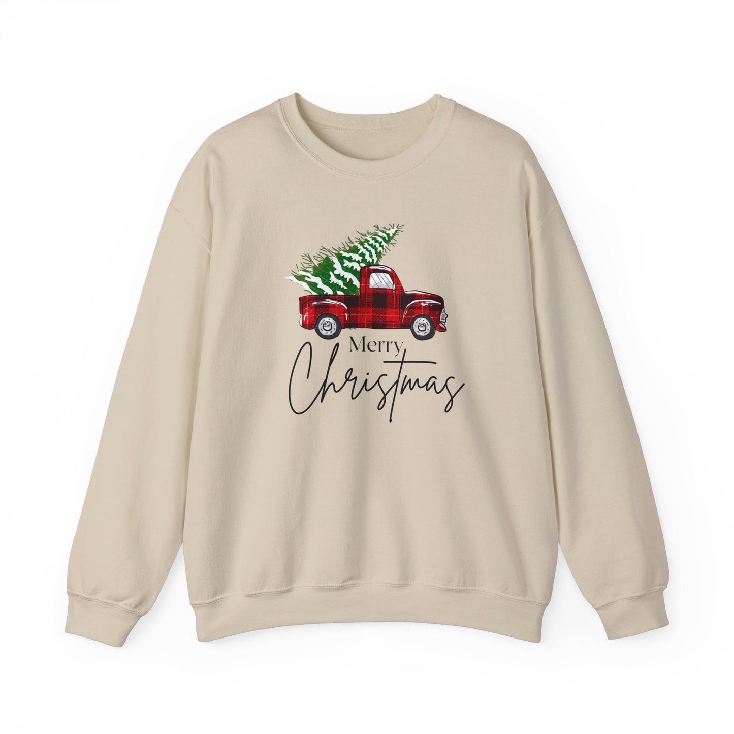 Merry Christmas Truck Unisex Heavy Blend™ Crewneck Sweatshirt