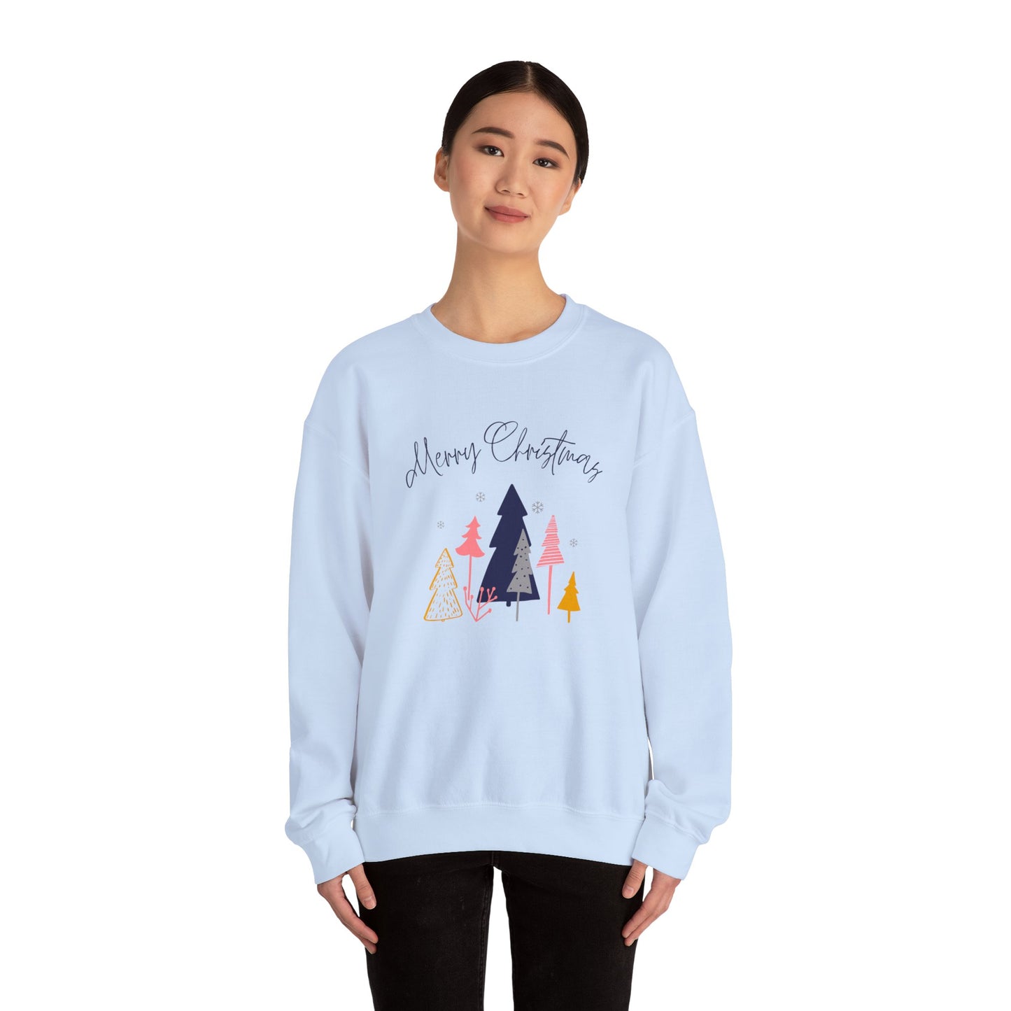 Merry Christmas Graphic Design Unisex Heavy Blend™ Crewneck Sweatshirt, Ugly Christmas sweater