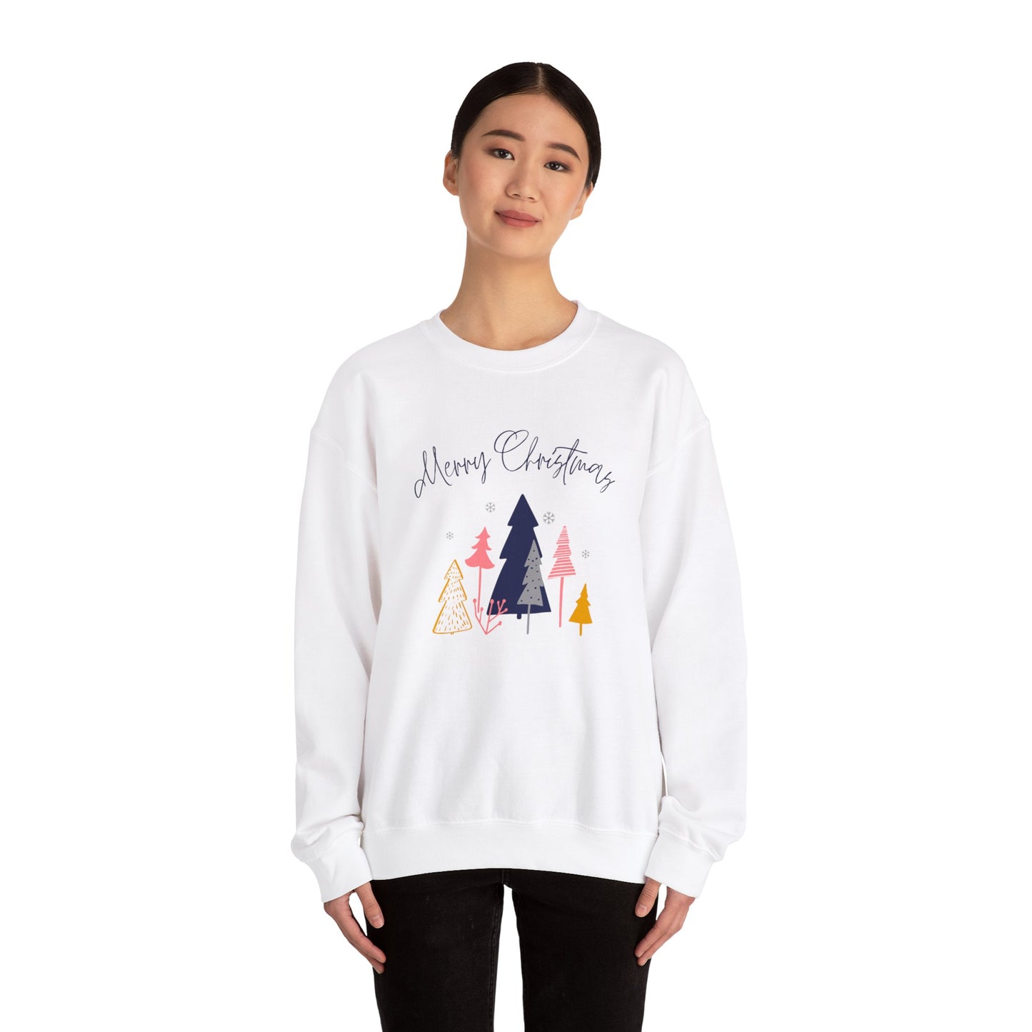 Merry Christmas Graphic Design Unisex Heavy Blend™ Crewneck Sweatshirt, Ugly Christmas sweater