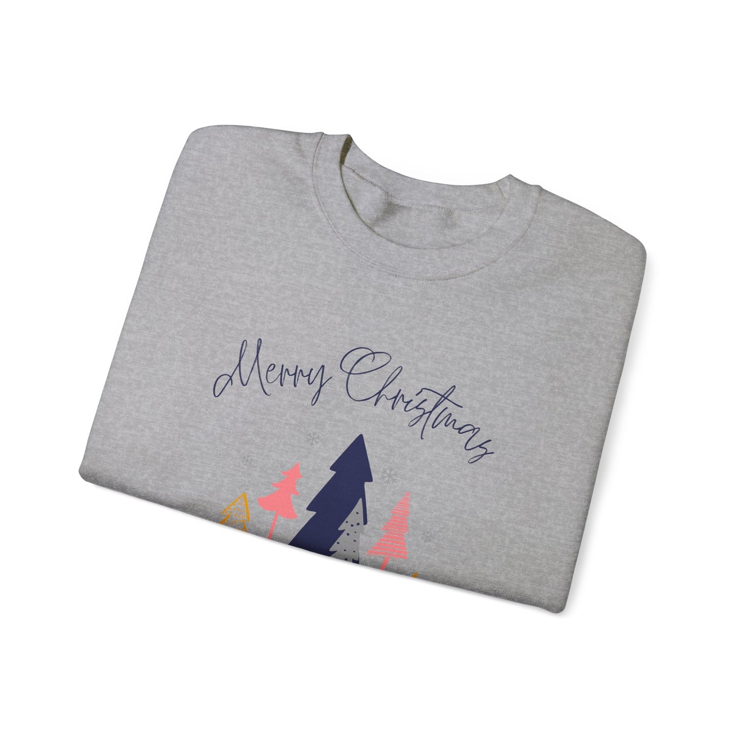 Merry Christmas Graphic Design Unisex Heavy Blend™ Crewneck Sweatshirt, Ugly Christmas sweater