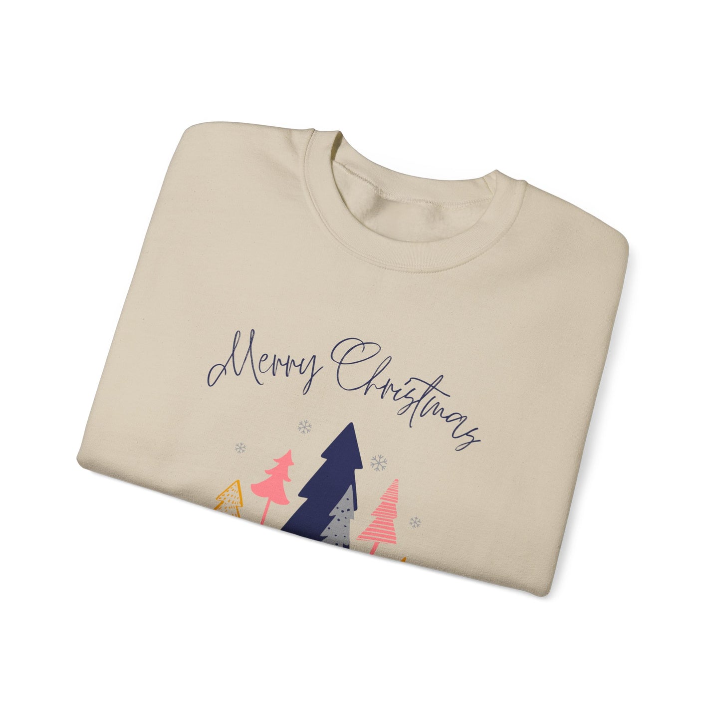 Merry Christmas Graphic Design Unisex Heavy Blend™ Crewneck Sweatshirt, Ugly Christmas sweater