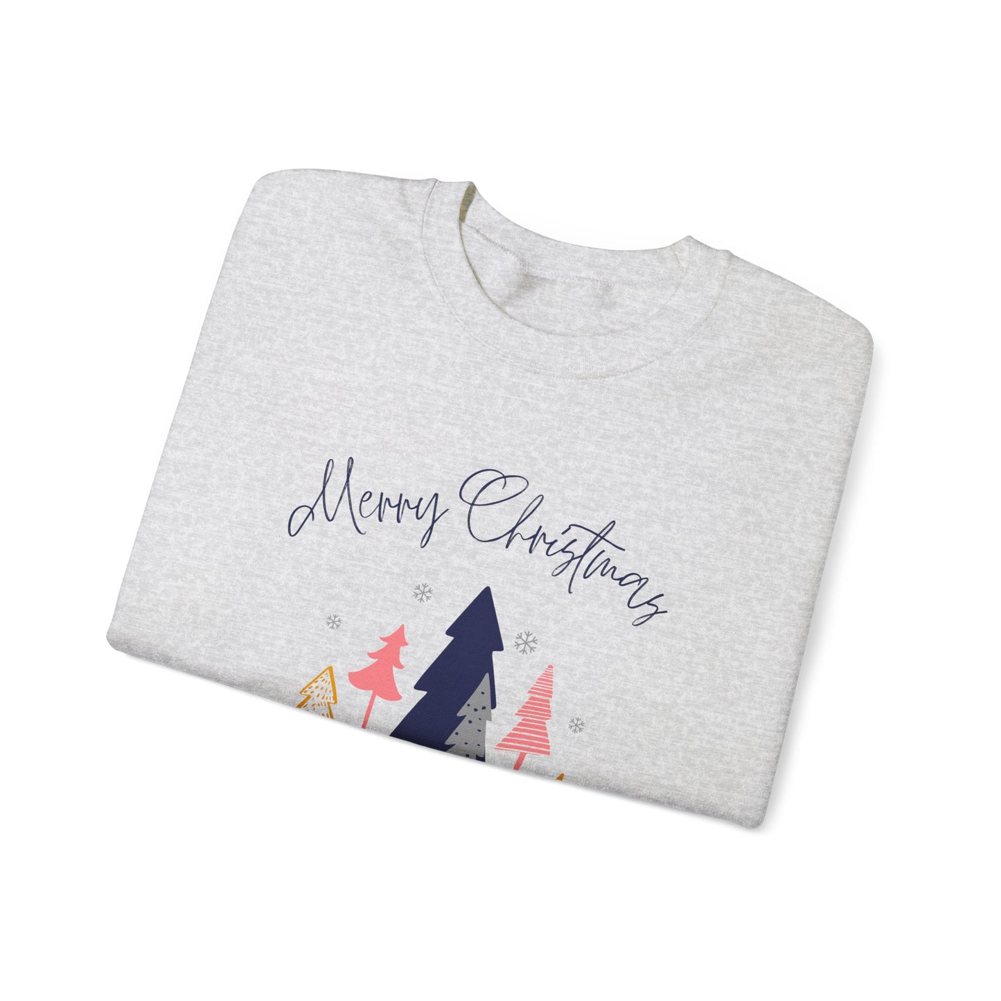 Merry Christmas Graphic Design Unisex Heavy Blend™ Crewneck Sweatshirt, Ugly Christmas sweater