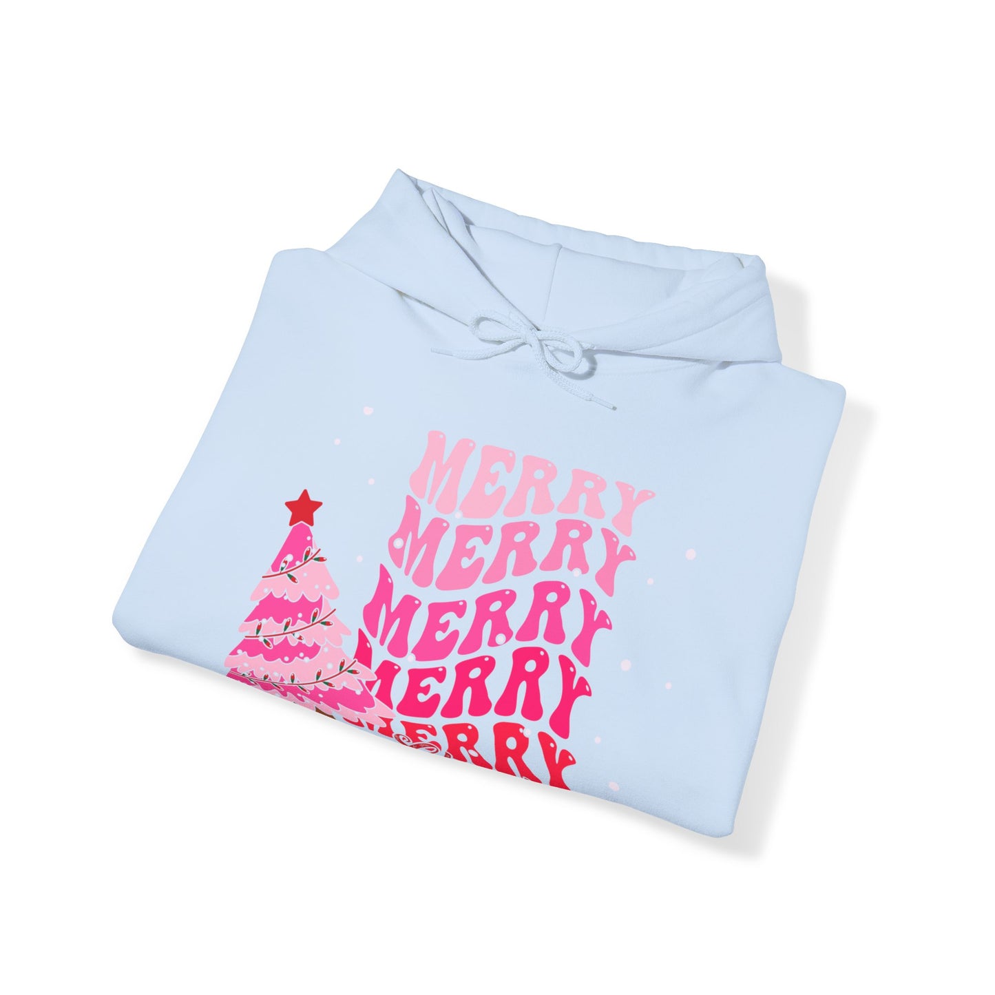 Merry Merry Merry Christmas Unisex Heavy Blend™ Hooded Sweatshirt, Christmas Hoodie