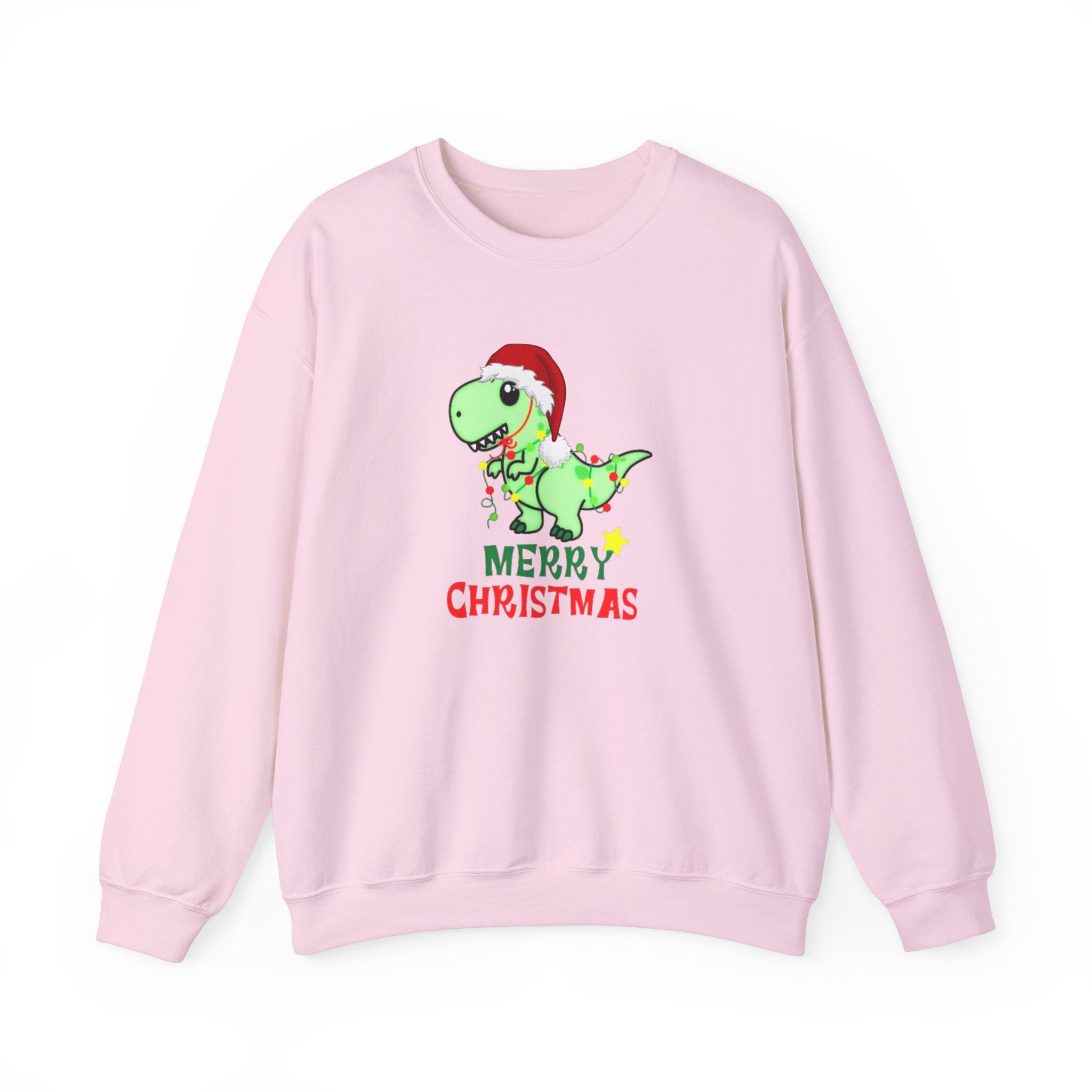 Dinosaur Christmas Unisex Heavy Blend Crewneck Sweatshirt Christmas Elegant Ember PNW