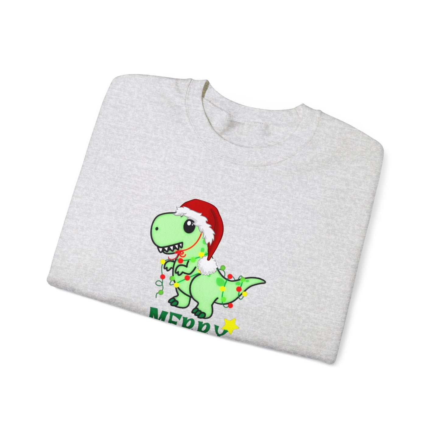 Dinosaur Christmas Unisex Heavy Blend™ Crewneck Sweatshirt, Christmas Sweater