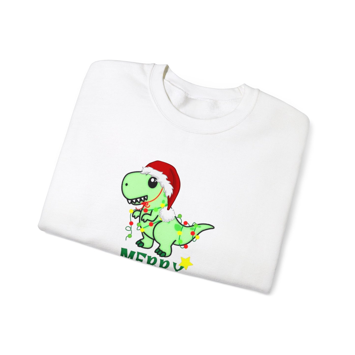 Dinosaur Christmas Unisex Heavy Blend™ Crewneck Sweatshirt, Christmas Sweater