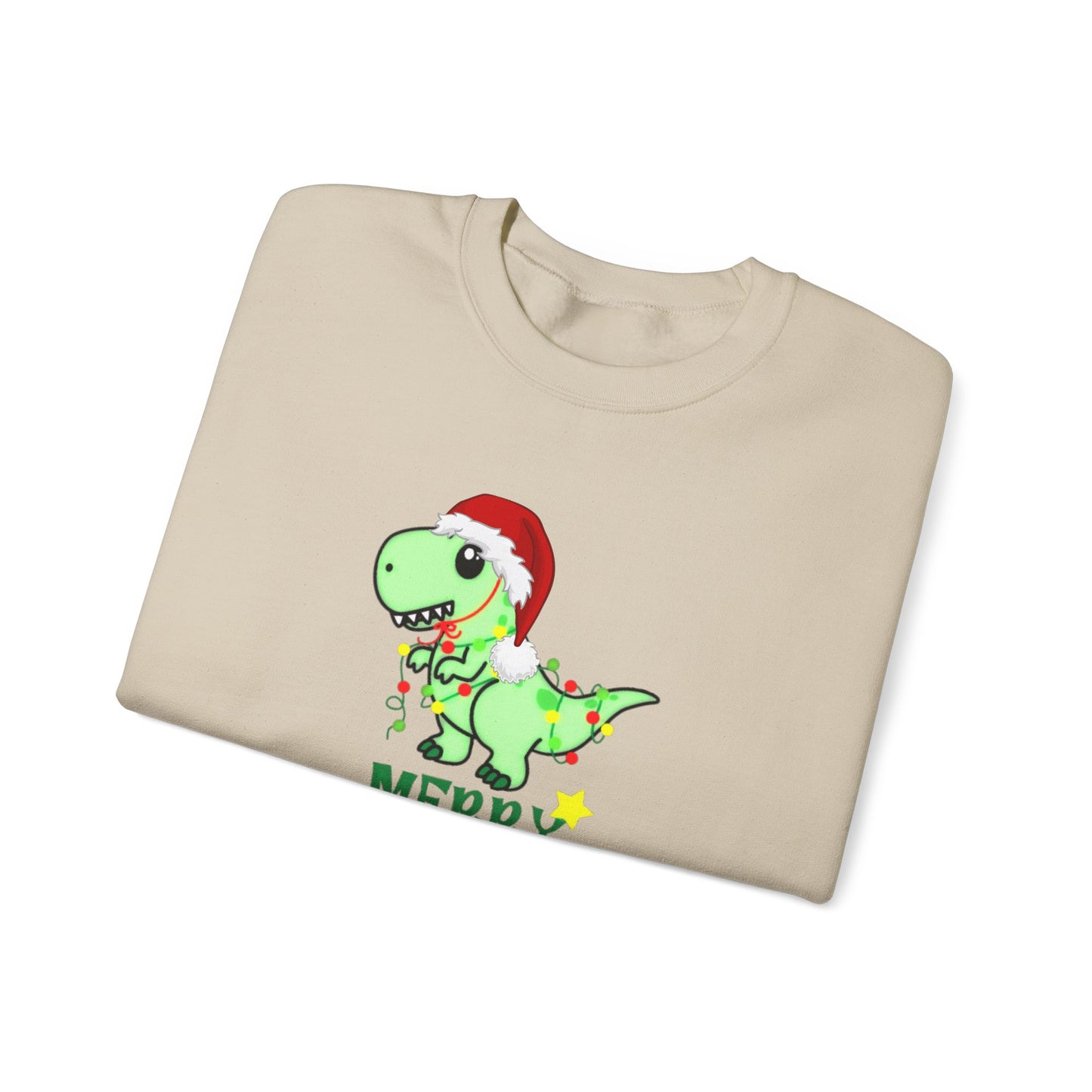 Dinosaur Christmas Unisex Heavy Blend™ Crewneck Sweatshirt, Christmas Sweater